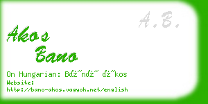 akos bano business card